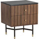 Wellington 21.5 X 18.75 inch Black Marble Night Stand